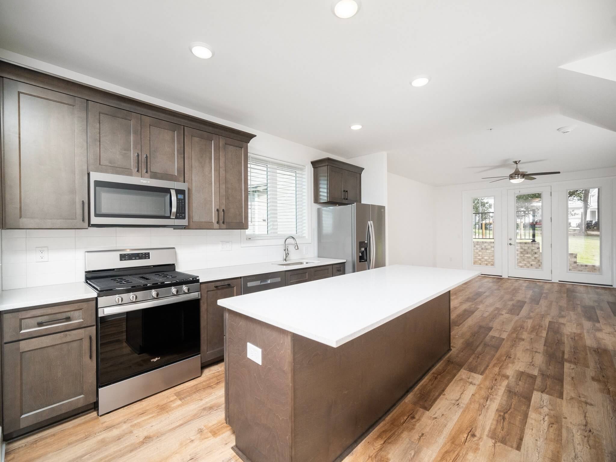 gorman row off campus townhomes and houses near nc state kitchen granite countertop island