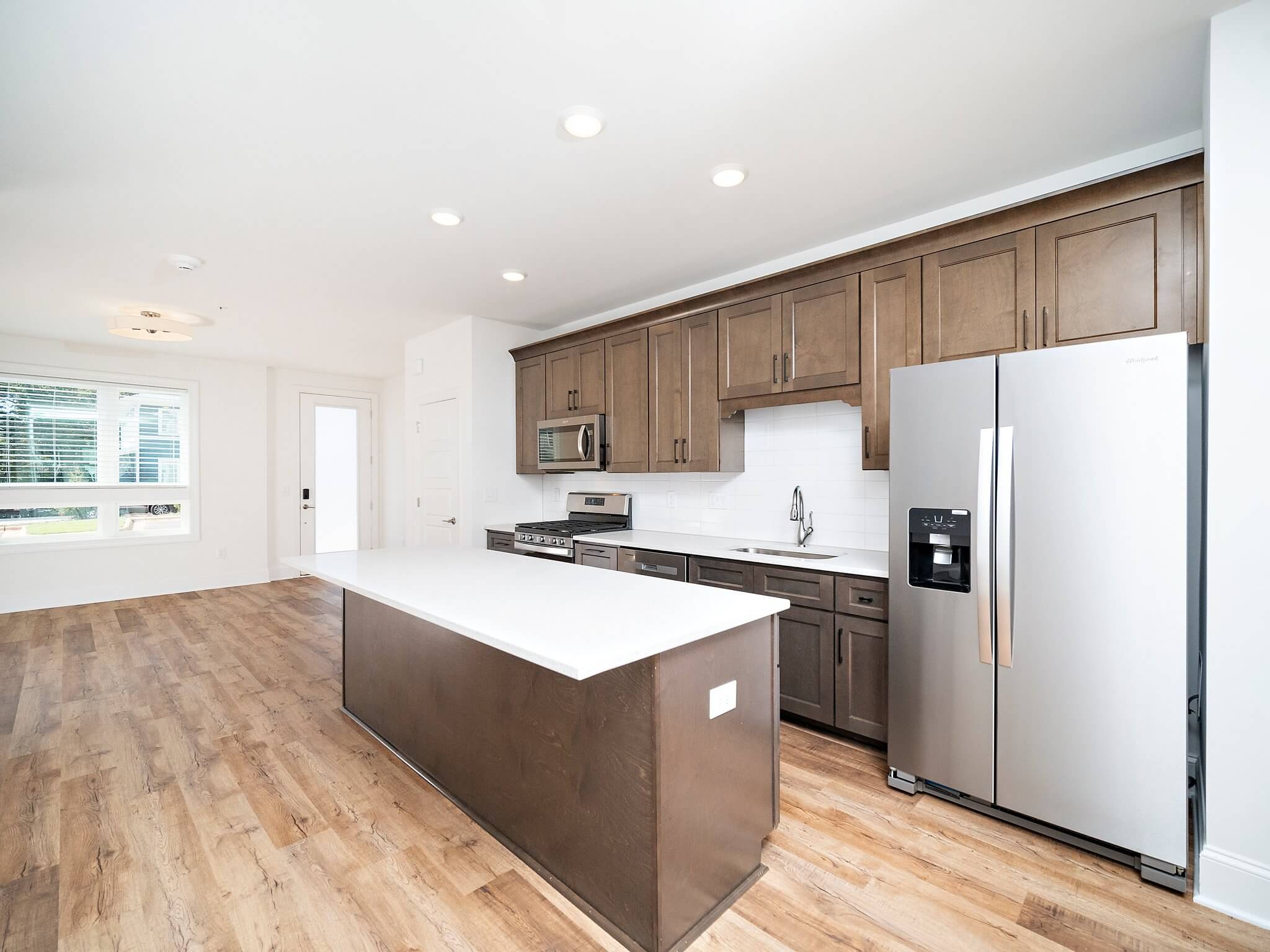 gorman row off campus townhomes and houses near nc state kitchen stainless steel appliances